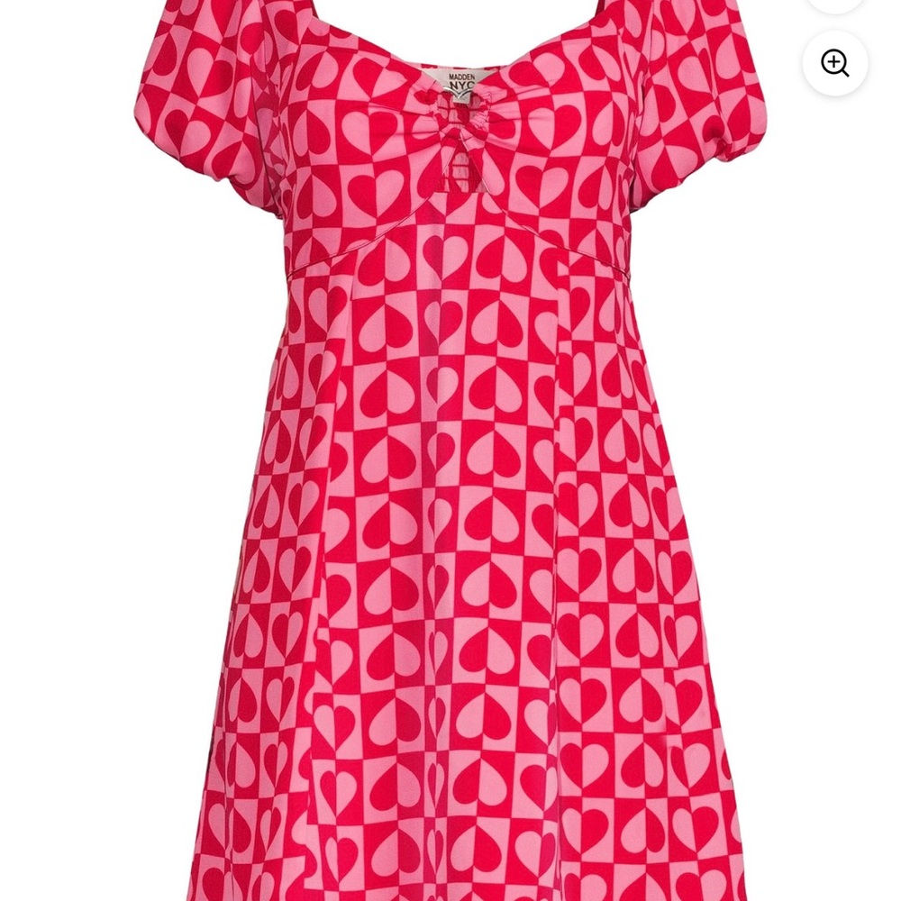Madden NYC Pink Babydoll Mini Dress